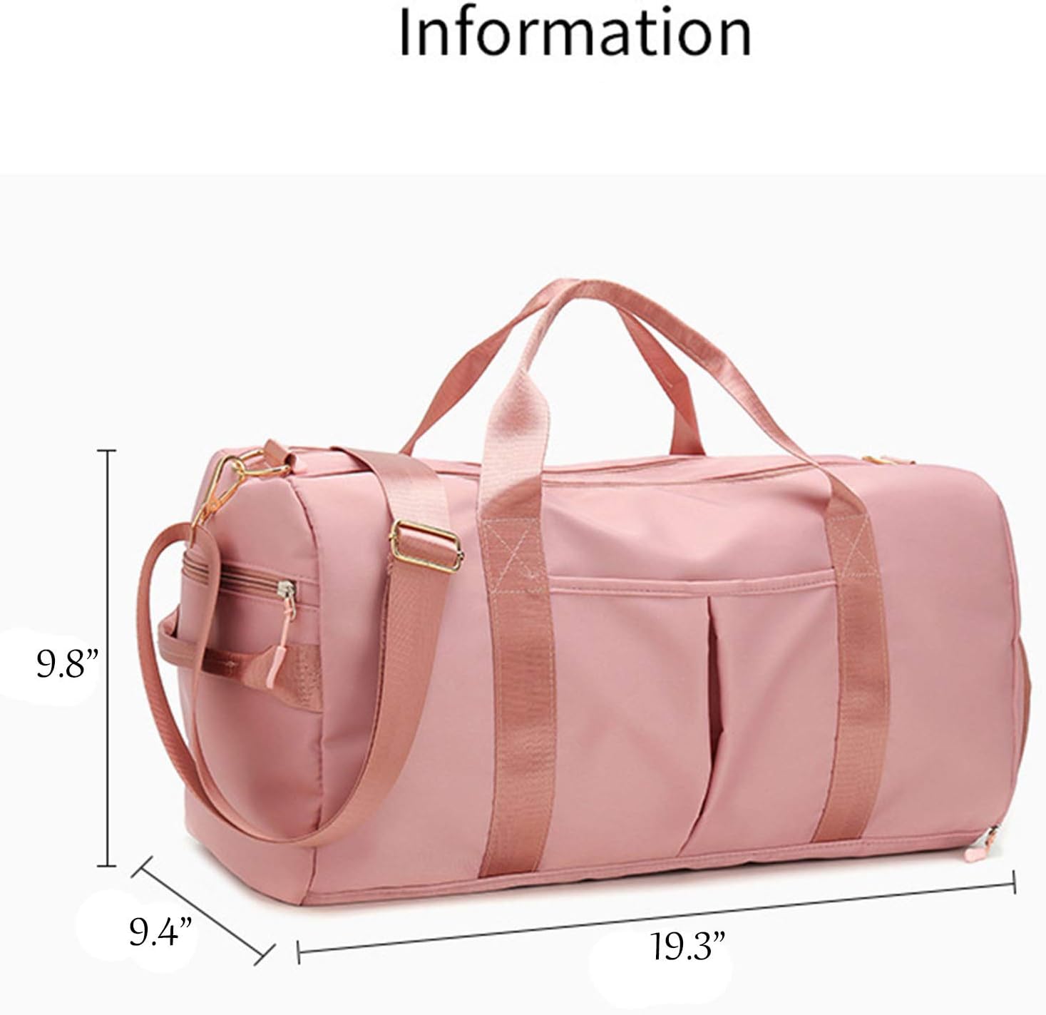 Gym Bag with Shoe Compartment and Wet Pocket Nylon Waterproof Duffel Bags for Traveling Shoe Bag Sports Bag Dance Bag for Girls Travel Bags for Women Mens Overnight Bag Gym Equipment