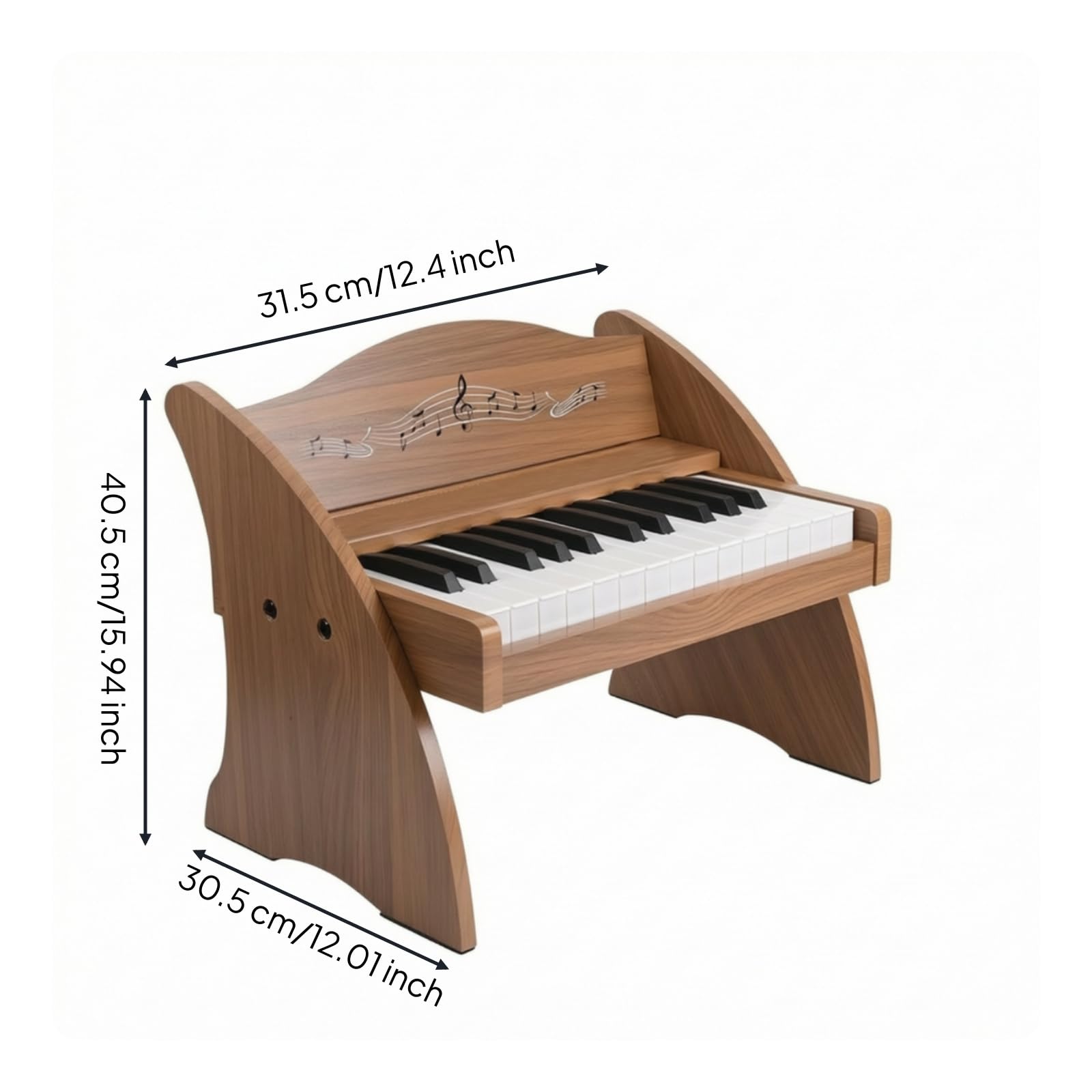 da Tavolo con 25 Tasti | Adatto a Mani Piccole, Sicuro, in Legno, per Asilo, Neonati