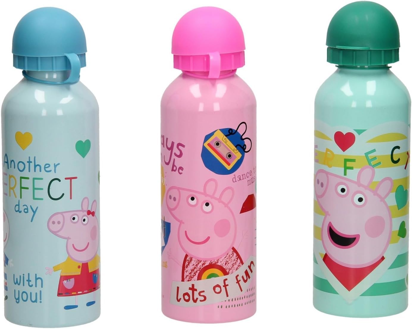 Kid Licensing CANTIMPLORA DE ALUMINIO PEPPA PIG 500ML - 1 unidad aleatoria