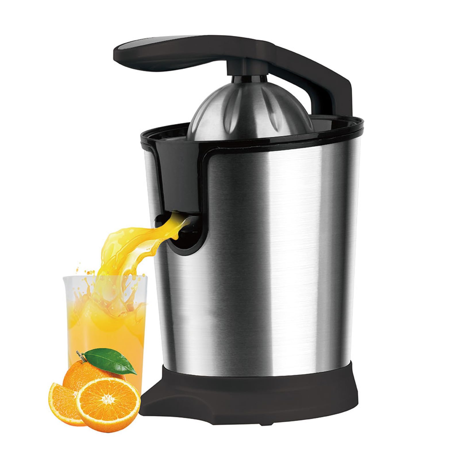 Electric Citrus Juicer, Juicer Machine, Stainless Steel Citrus Squeezer, Compact, Large Volume, Pulp Control, Oranges, Lemons, Limes, Grapefruits with Easy Pour Spout