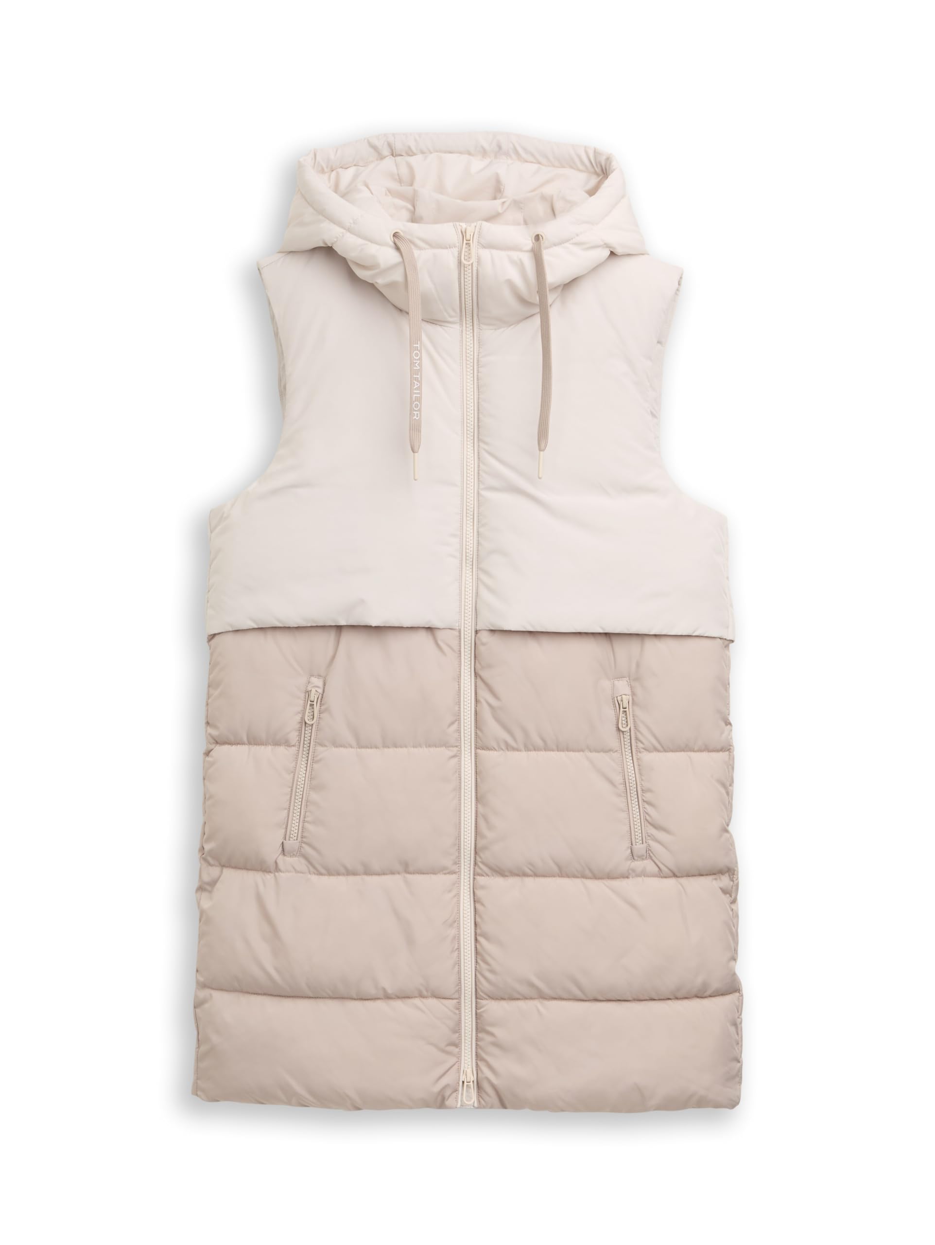 TOM TAILOR Damen 1047525 Steppweste im zweifarbigen Design