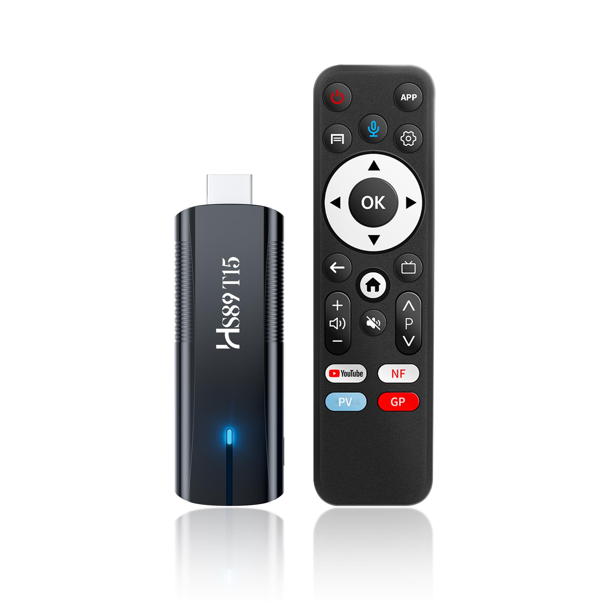 Clé TV Android 14, RK3539 Quad-Core, 2 Go de RAM 16 Go de ROM, WiFi 6, BT 5.4, 4K