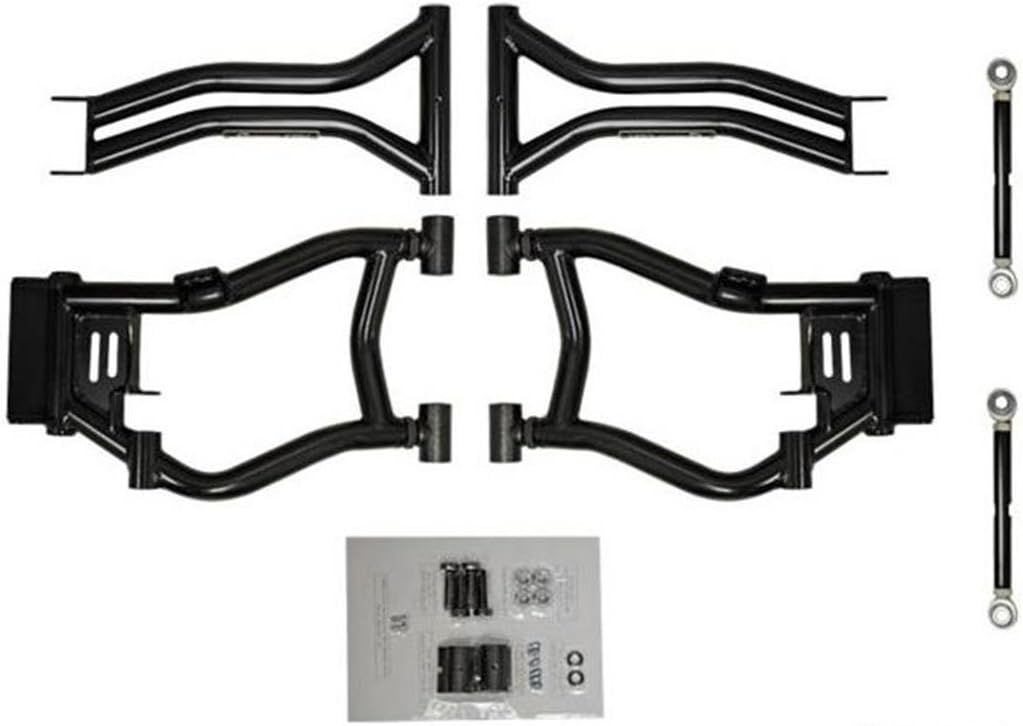 Super ATV Polaris RZR S / RZR 4 Rear High Clearance Rear Offset A-Arms (Black)