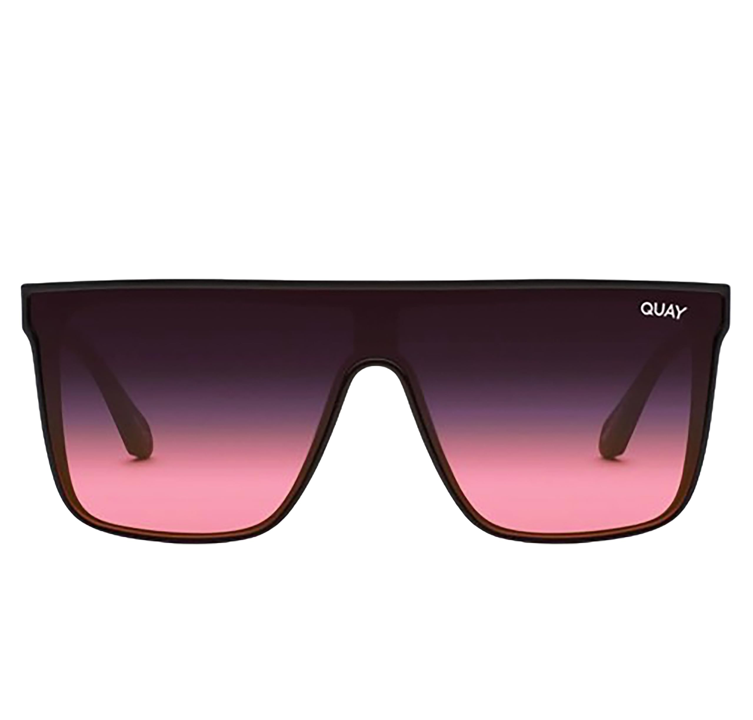 Quay Australia Nightfall Shield Flat Top 52mm Black Pink Multi Gradient Sunglasses Womens