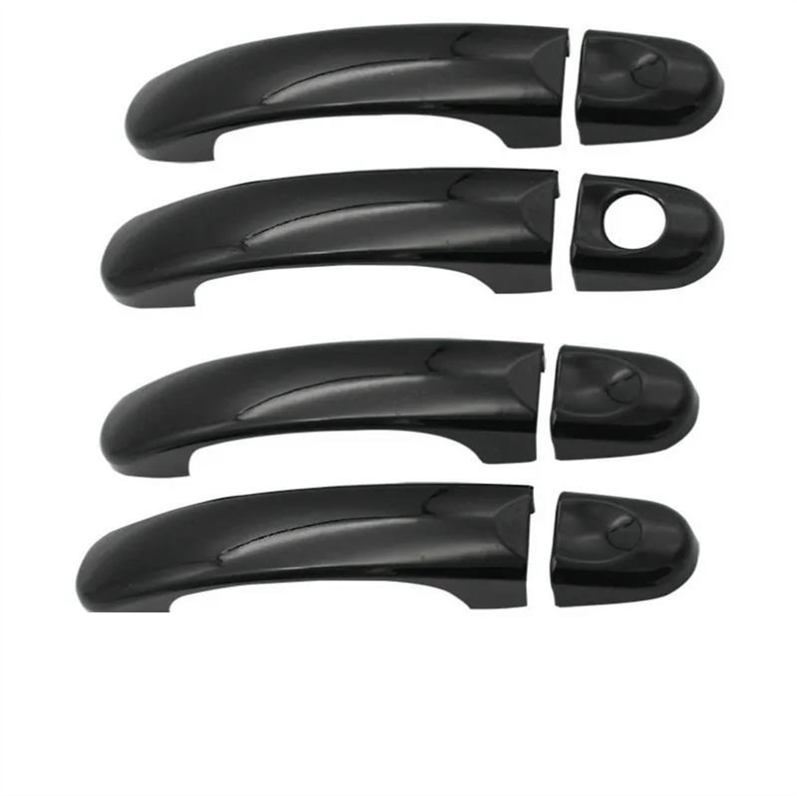 Noheeu Black Car Exterior Door Handle Grab Cover Trim Styling Auto Moldings For Touran For Caddy T5 Transporter 03-15(Black)