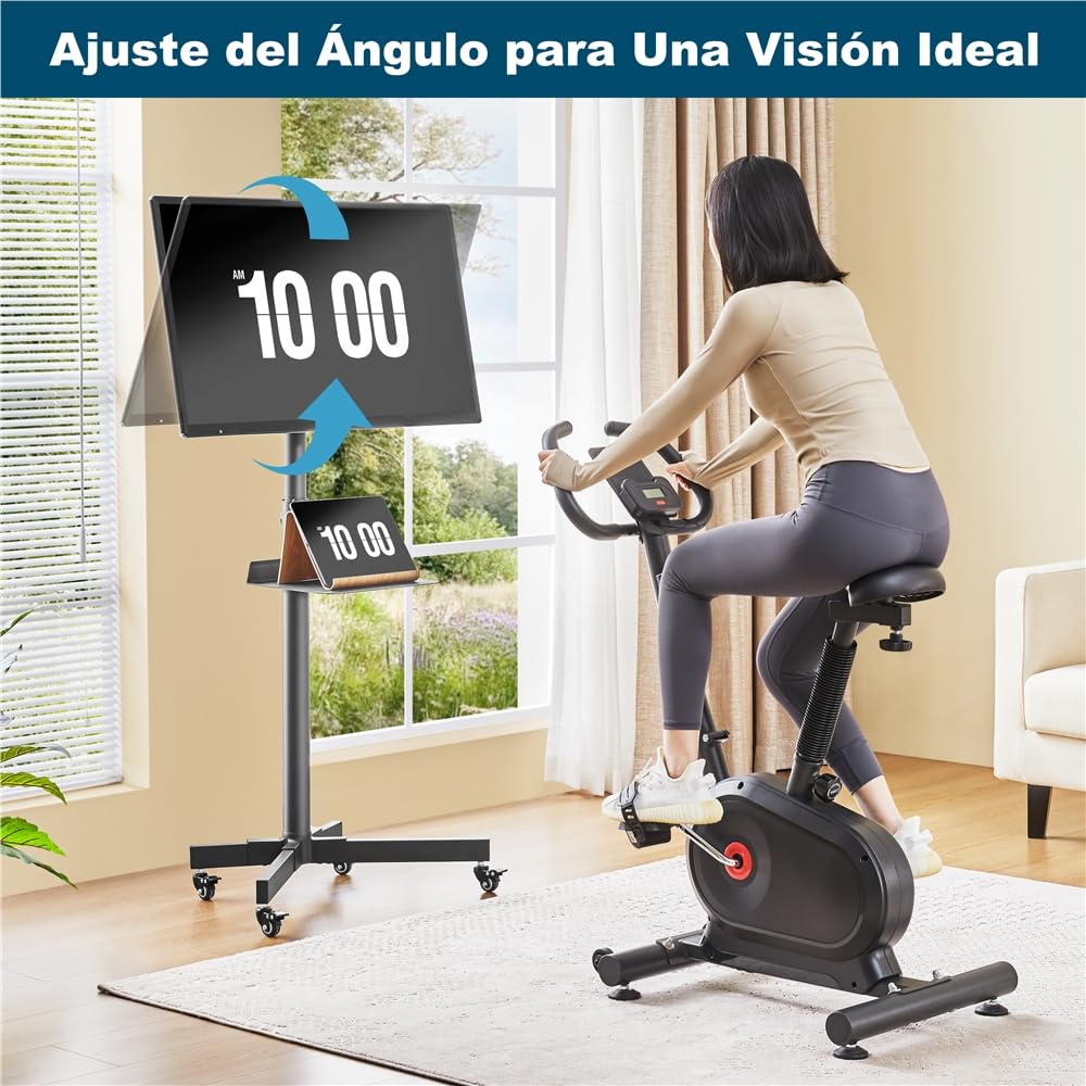 Yaheetech Soporte TV Ruedas de 23 a 60 Pulgadas Soporte TV Pie con Estante para Portátil Soporte Móvil con Altura Ajustable de hasta 25 kg Máx VESA 400x400 mm