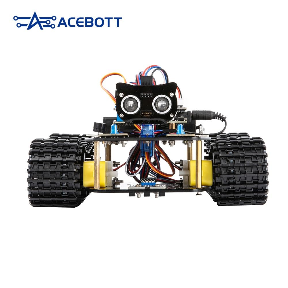 ACEBOTT Robot Tank QD004, zestaw do konwersji z pakietem rozszerzającym QD004, programowalny robot edukacyjny