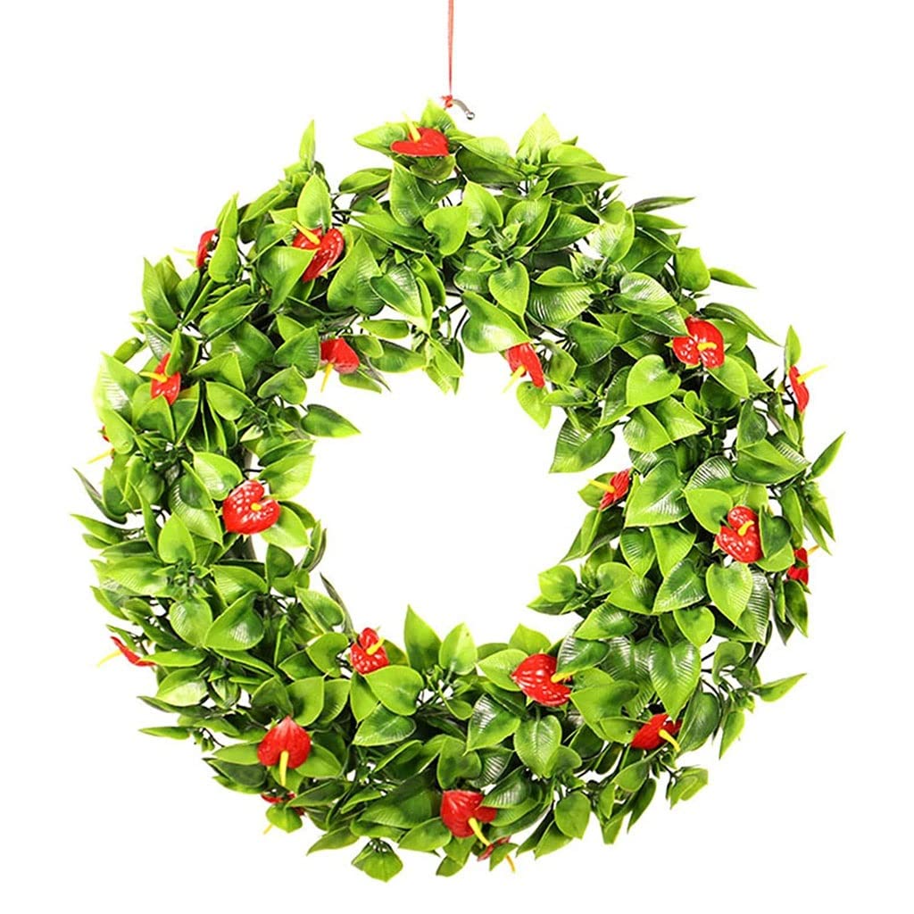 Couronne de Noël artificielle sans entretien pour porte d'entrée et décoration extérieure