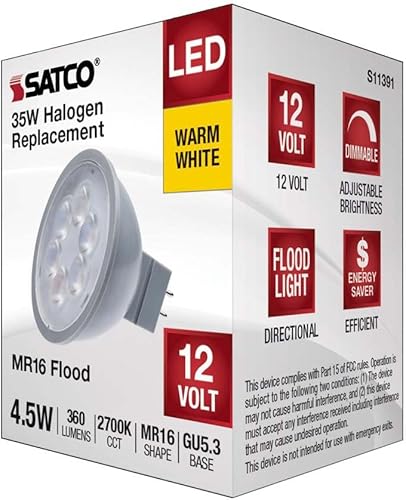 Miniatura 6 de Satco Bombilla LED de inundación MR16 11391-4.5MR16LED40'82712V (S11391) MR16