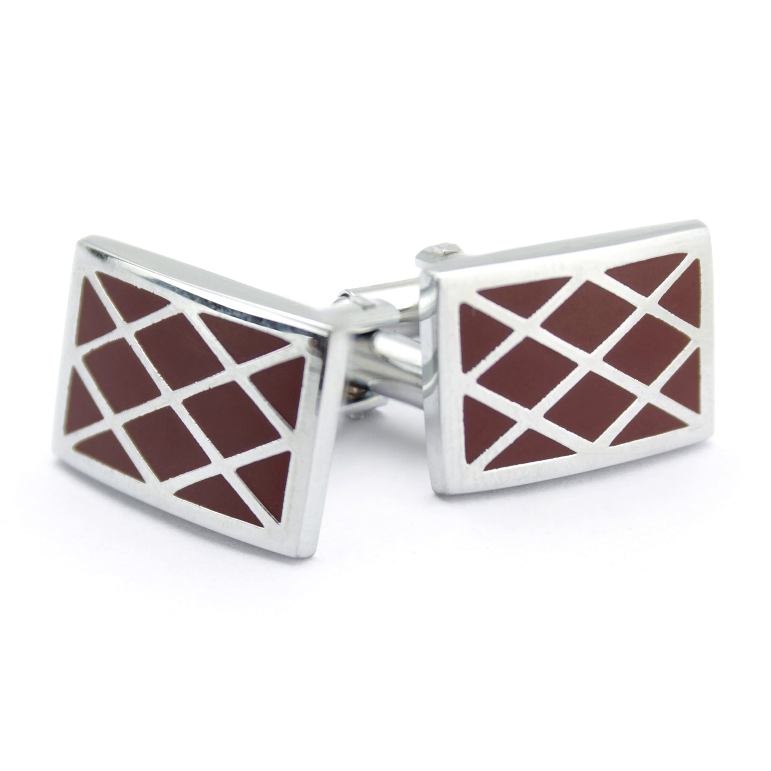 KavoveThe Divine Intervention Maroon Cufflink For Men