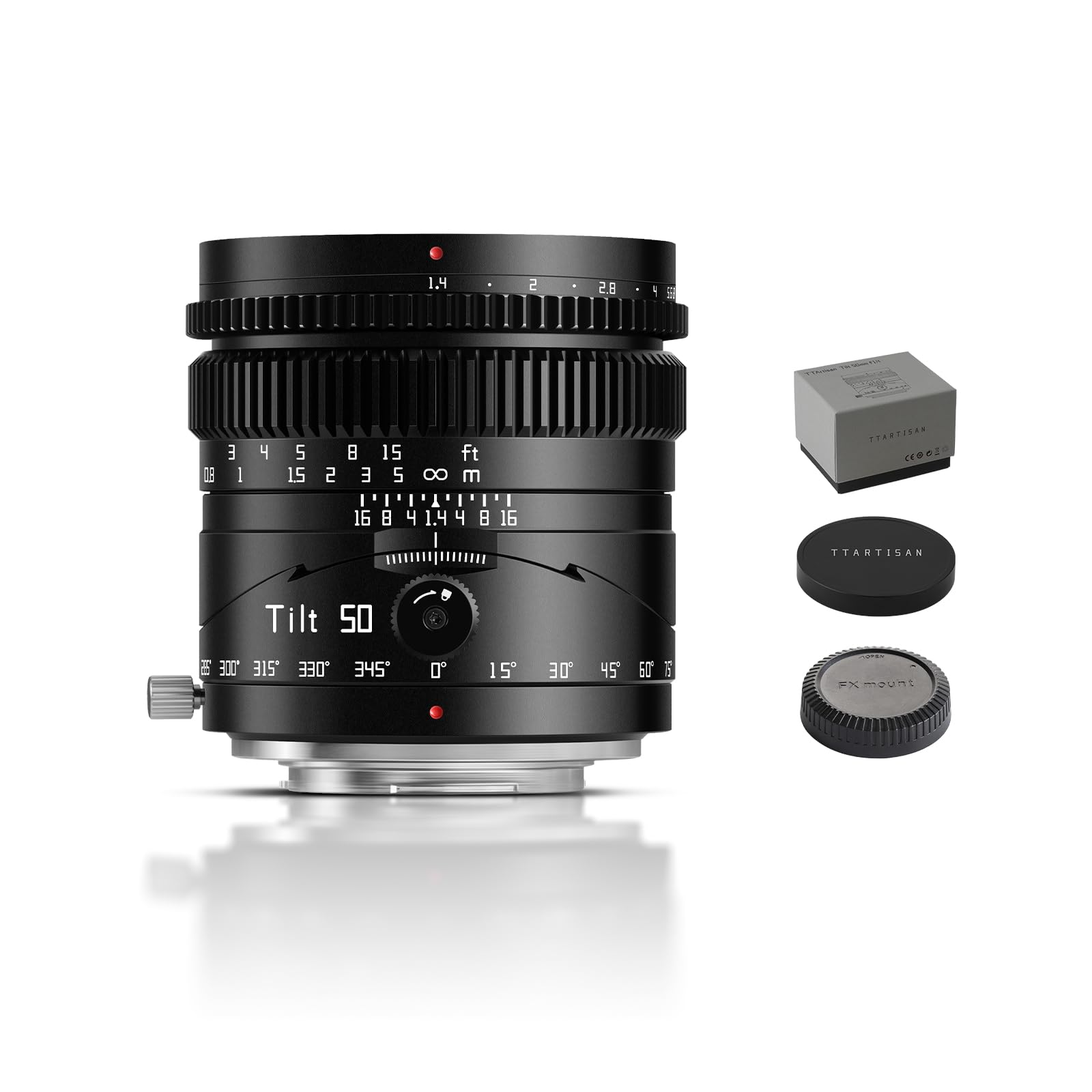 TTArtisan Tilt 50mm f1.4 Lens Full Frame Manual Focus Portrait Lenses Large Aperture Mirrorless Camera for X Mount X-A3 X-A5 X-A7 X-H1 X-T100 X-T20