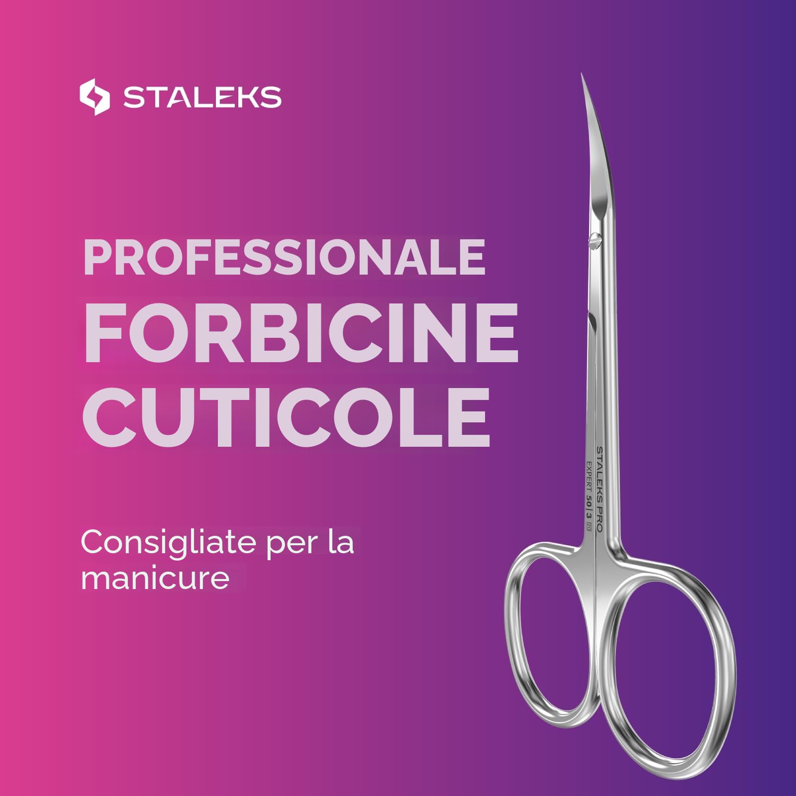 STALEKS Forbici professionali per cuticole Expert 50 tipo 3