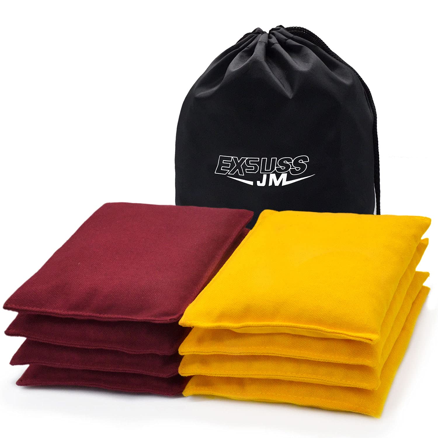 JMEXSUSS Weather Resistant Standard Cornhole Bags, Professional Bean Bags for Cornhole Game, Regulation Corn Hole Bags Set 8 with Tote Bag