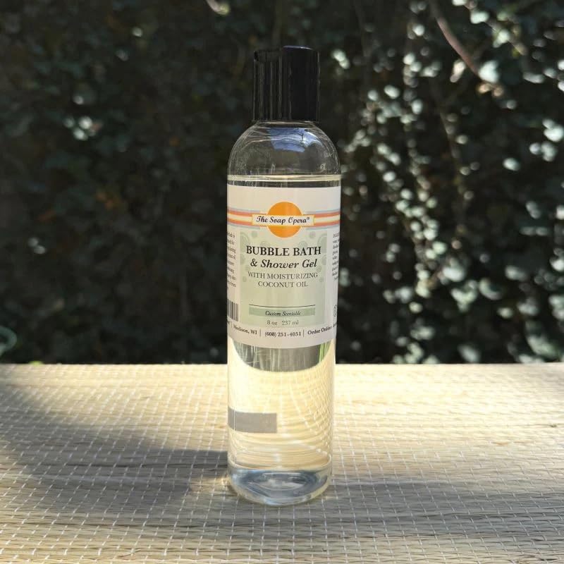 The Soap Opera Bubble Bath and Shower Gel with Coconut Oil Cleansers Skin-Softening Custom Scents 8fl oz 237