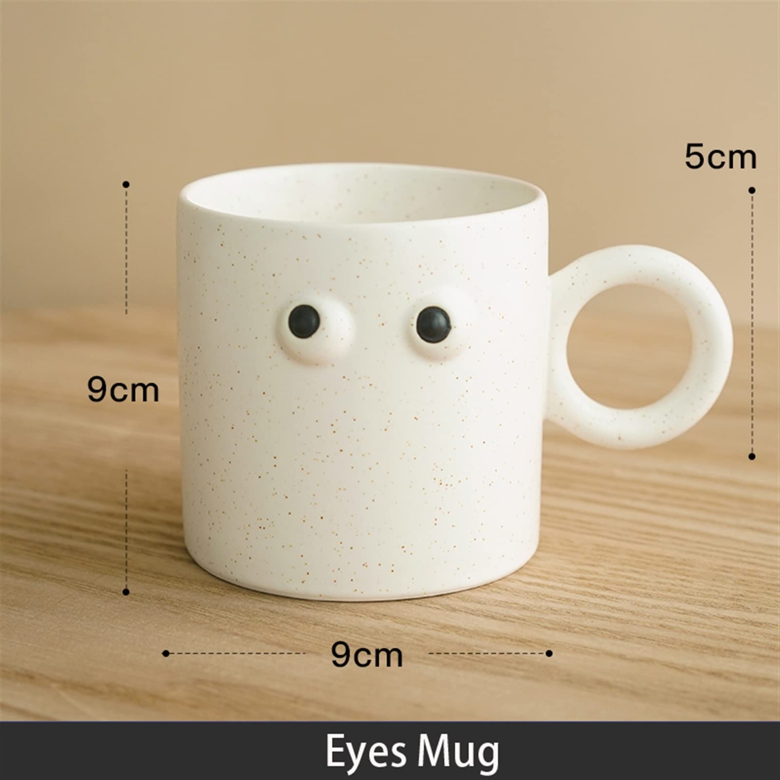 Tazas de Té Taza de la taza de los ojos de la porcelana for el café de la leche de la cafetería de la cafetería de la cafetería creativa del agua de la cafetería divertida for la familia Tazas de Desa