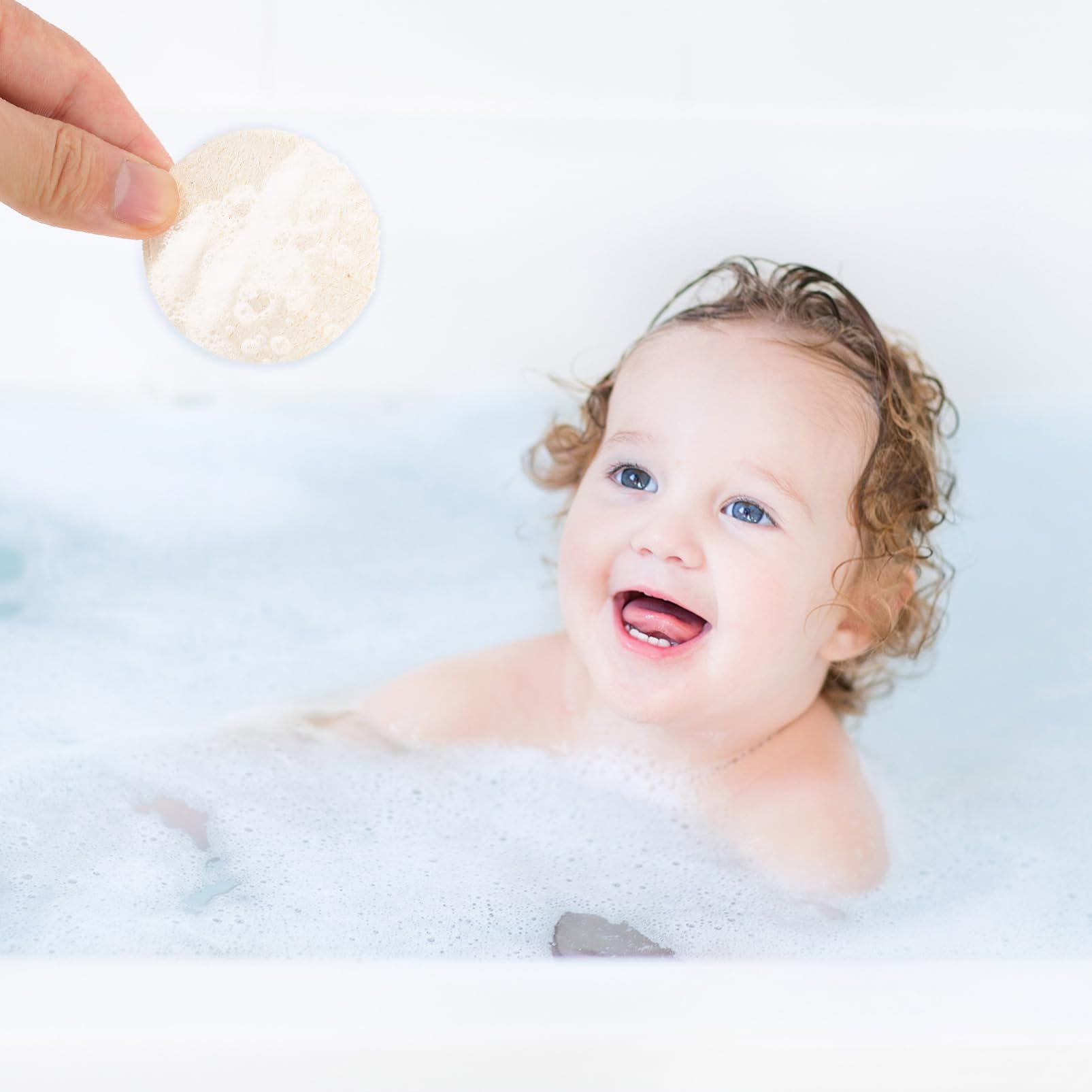 108pezzi Spugne Esfolianti Per Viso Luffa Naturale Pad Esfolianti Rotondi Per Pulizia e Rinnovo Della Per Uomini e Donne Compatta