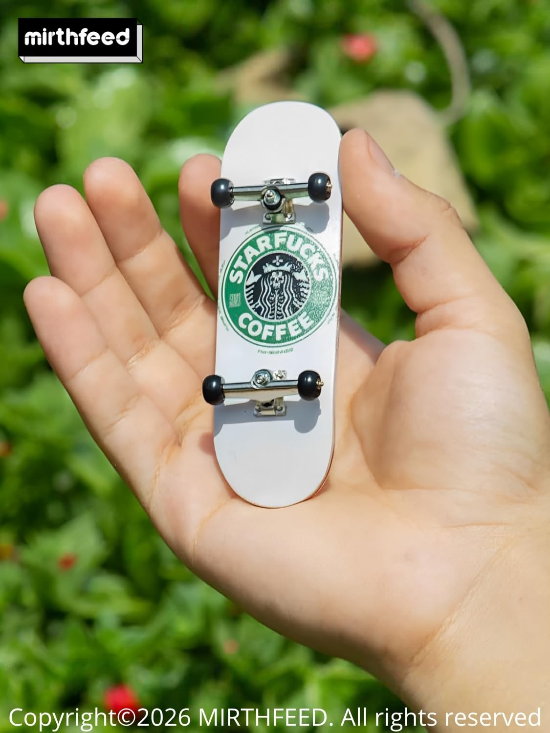 MIRTHFEED 29mm Fingerboard | Bearing Wheels | 5 Ply Maple Deck | Foam Grip Tape | Complimentary Tool and eBook |