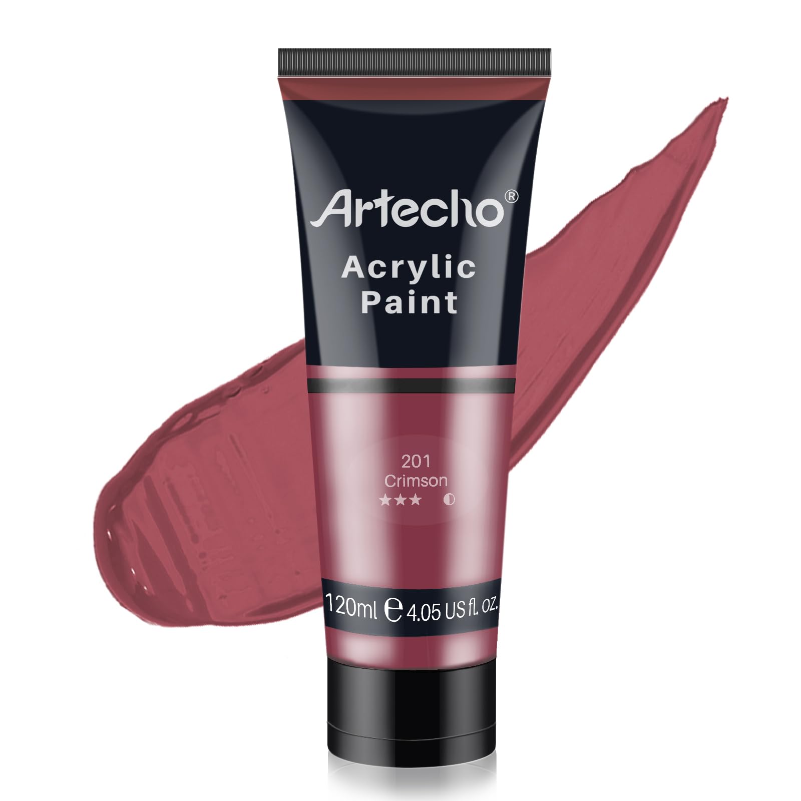 Amazon.com: Artecho Red Acrylic Paint, Crimson Red Paint (120ml