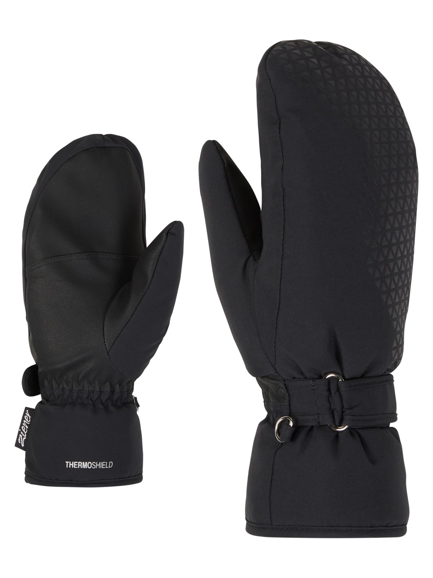 Ziener KISARI Women's Ski Mittens/Winter Sports Waterproof PFC Free Black 8.5