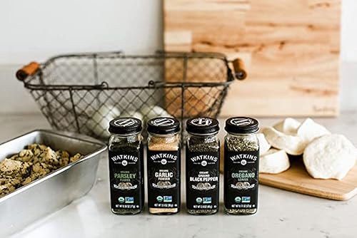 Miniatura 5 de Watkins Tarro de especias orgánicas gourmet, copos de perejil, sin OMG, Kosher, tarro de 0.59 onzas, 1 paquete