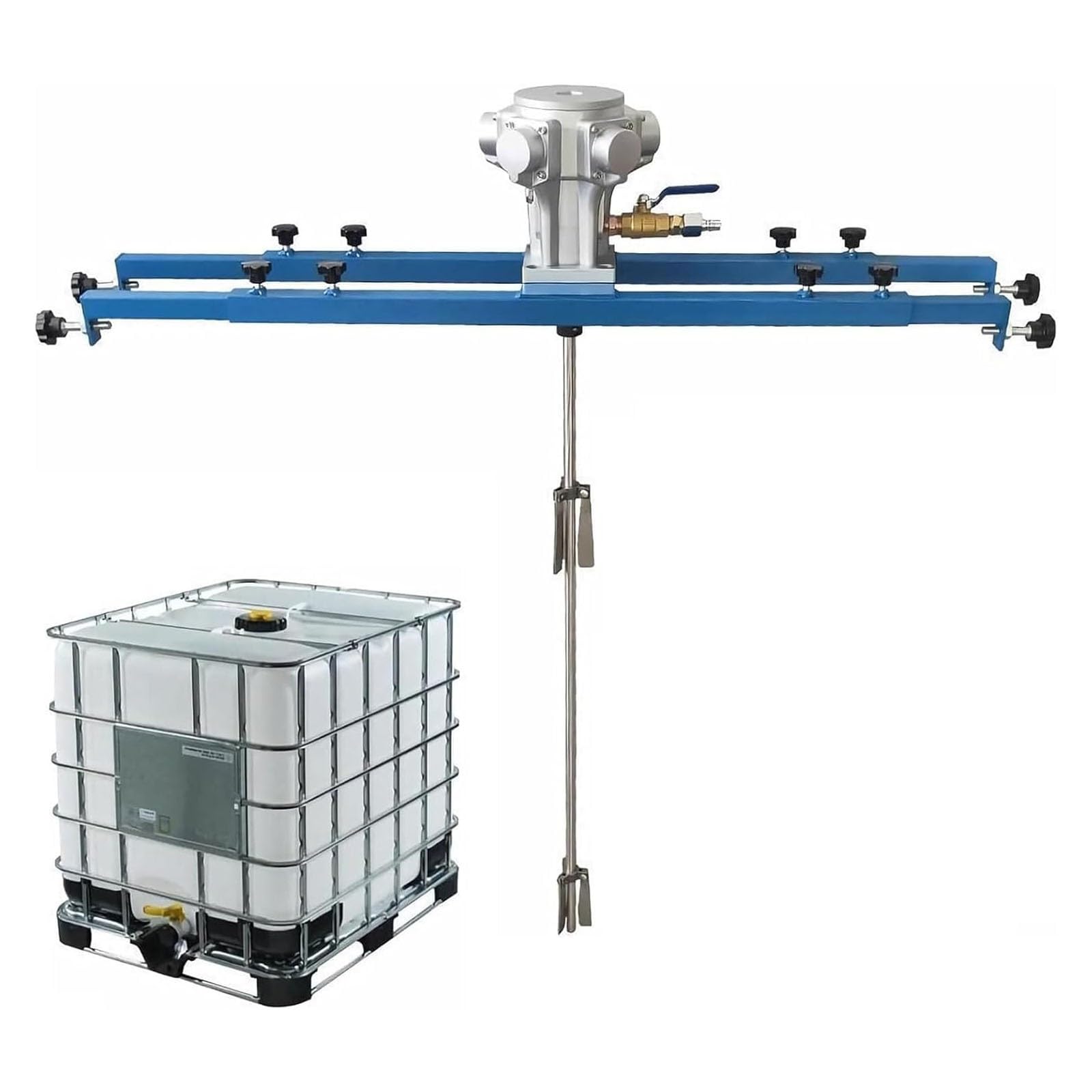 YNBSHGAA Pneumatic Tank Mixer Machine - 1HP IBC Air Agitator, 1300RPM, 1000L Stirring Machine for Paint and Coating