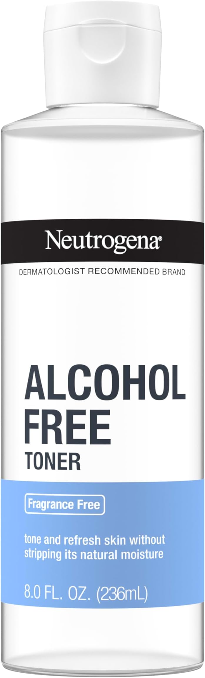 Neutrogena Alcohol-Free Gentle Daily Fragrance-Free Face Toner to Tone & Refresh Skin, Toner Gently Removes Impurities & Reconditions Skin, Hypoallergenic, 8 fl. oz