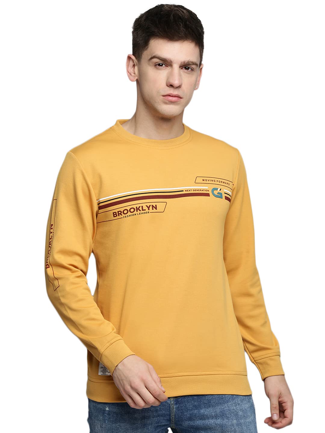 showoffff Men Printed Pullover Sweatshirt | Round Neck Full Sleeves Cotton Sweatshirt's for Mens | Slim Fit Regular Length Sweatshirts for Men's-picture-40