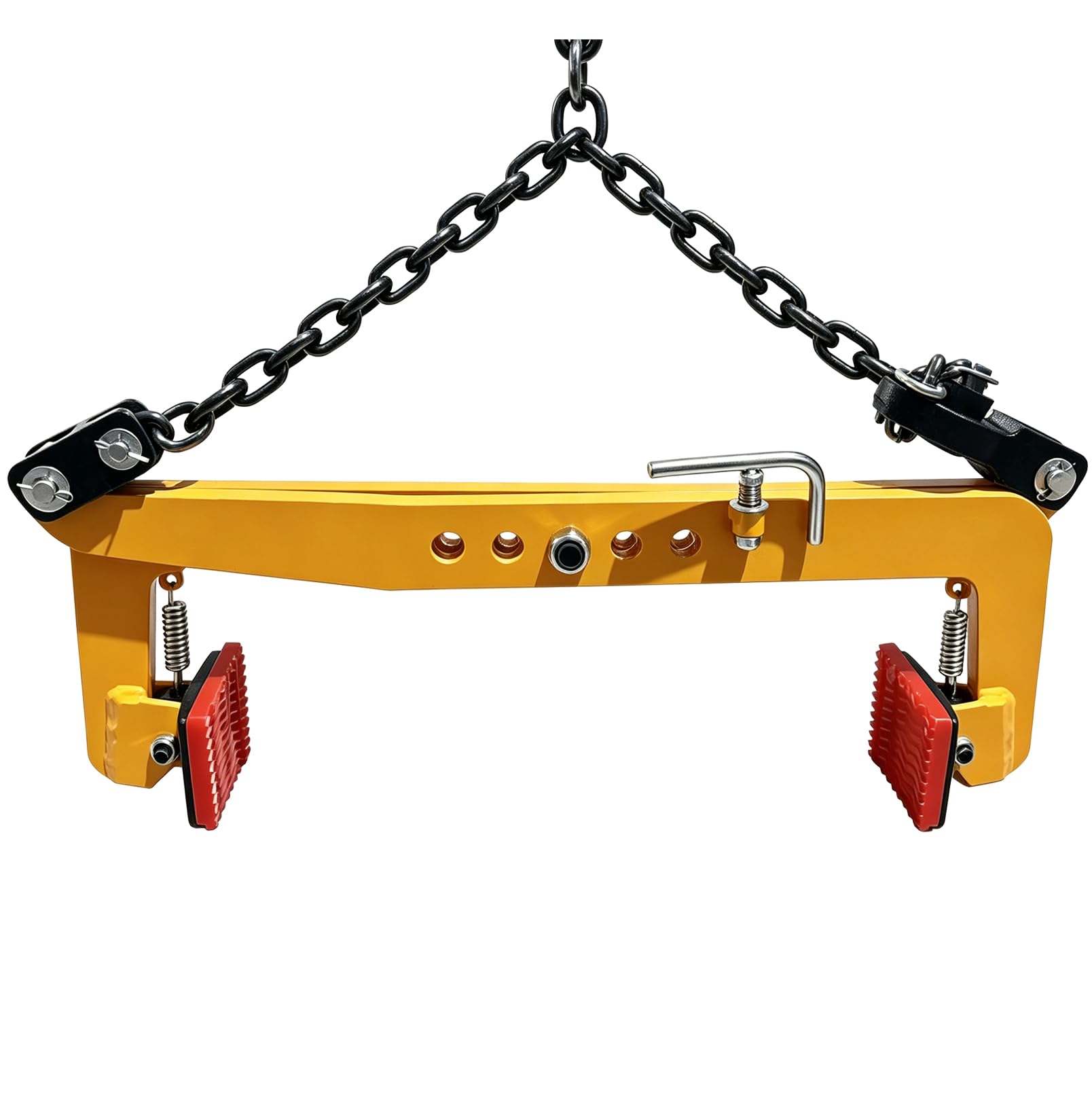 Bordsteinzange mit Kette, Versetzzange mit Einer Tragfähigkeit von 350 kg | Steinheber mit Einstellbarem Öffnungsdurchmesser von 27-50 cm
