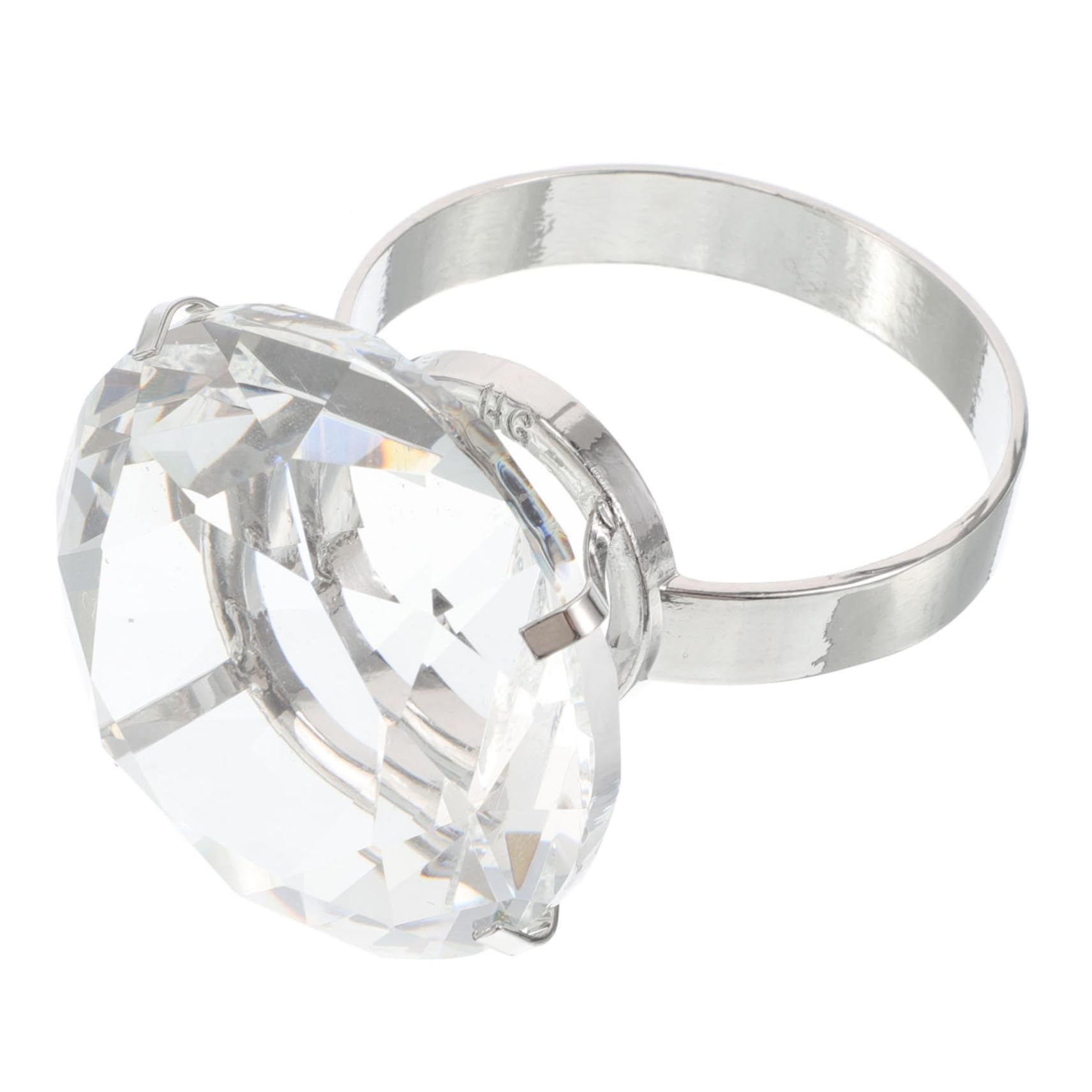 HANABASS Bague de Mariage Factice en Verre et Alliage, Décoration Essentielle pour Décorations de Mariage, Accessoire Unique pour Photos et Célébrations de Fiançailles