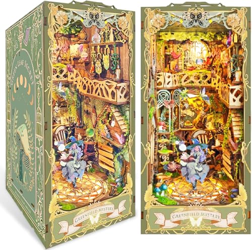 DIY Book Nook Kit, DIY Miniature Dollhouse Kit for Adults and Teens, Book Nook Bookshelf Insert...