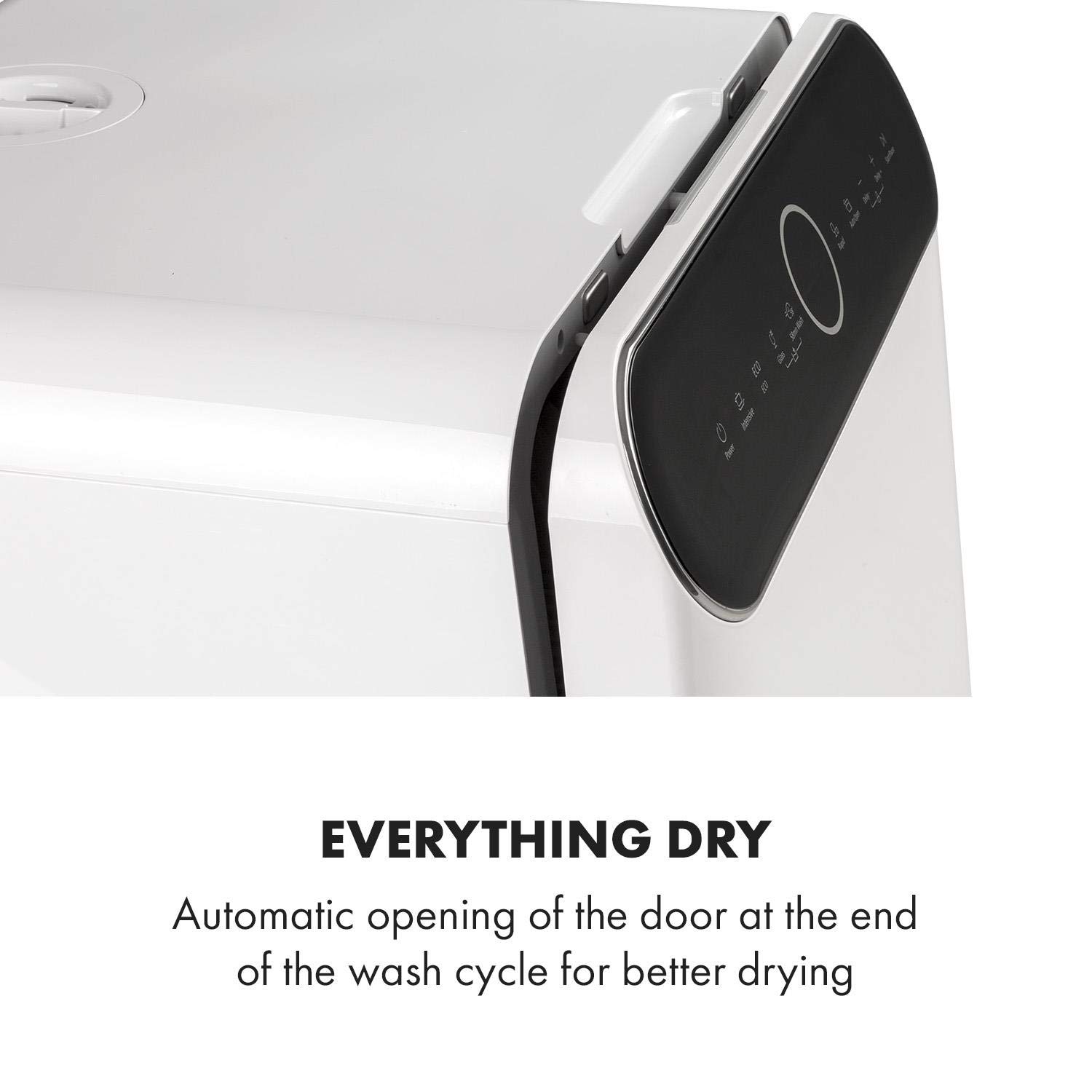 Klarstein Oceana Lavastoviglie da tavolo - Lavastoviglie compatta per 3 coperti, 7 programmi, 6 L di acqua,58db, AquaStop, design portatile