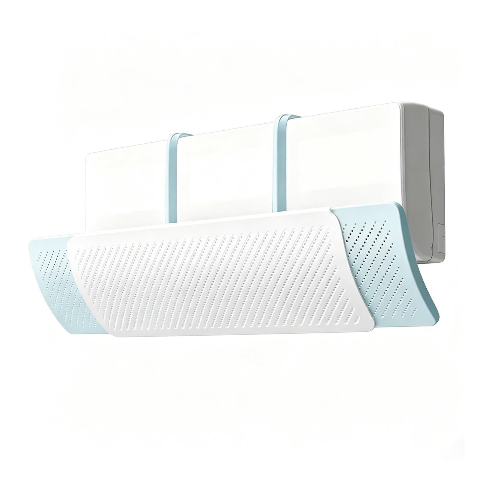 Zllpigls Blue Colorful Air Deflector, Telescopic Perforated Air Vent Deflector, Wall-Mounted Air Conditioner Vent Deflectors, For Home Or Office(Blue)