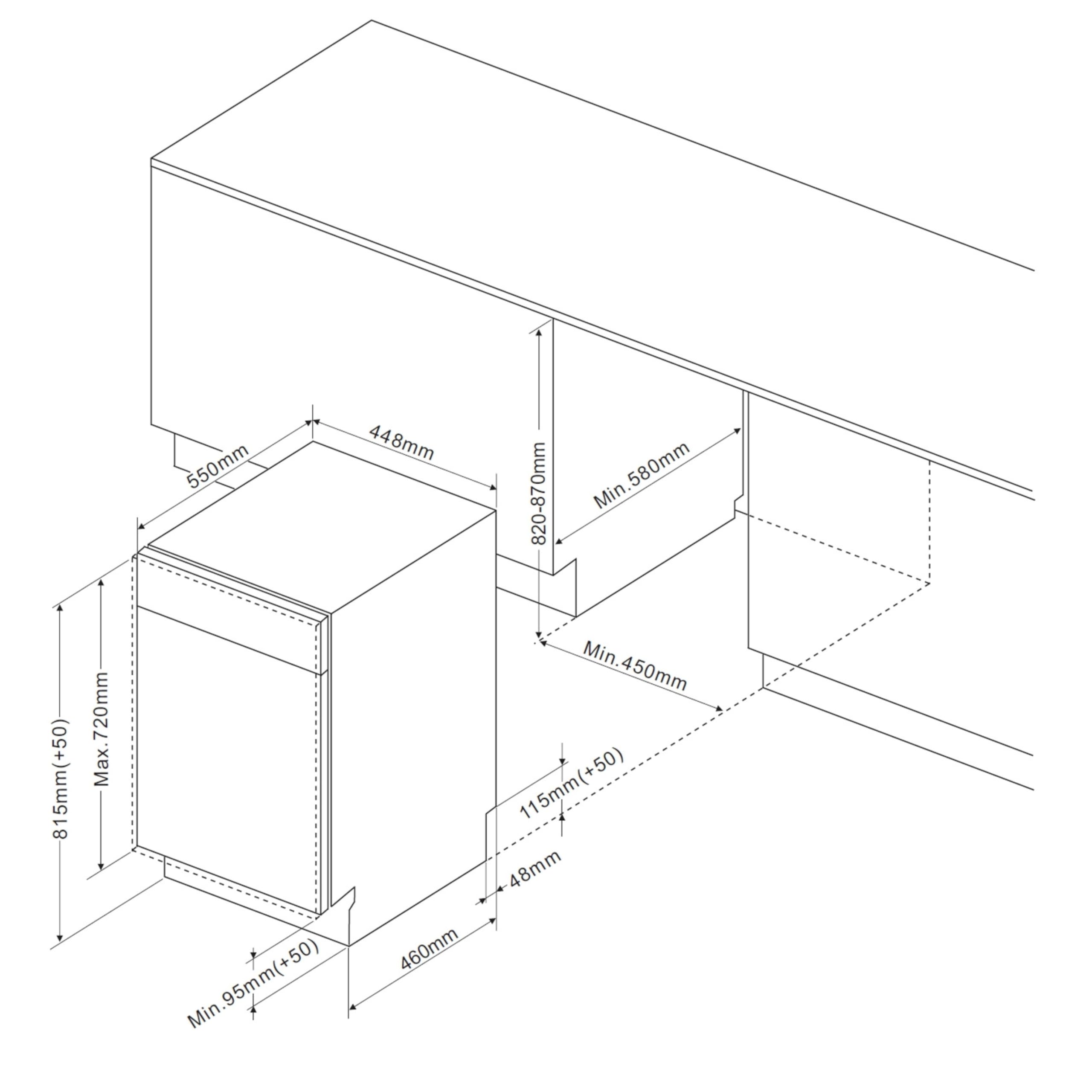 Amica Einbau Geschirrspüler 45 cm 10 Maßgedecke OpenDry EGSPV 586 901 | 6 Programme, SmartTray 1/2 Besteckschublade, Add+ Nachlegefunktion, AquaStopp, BlueDot+, Höhenverstellbarer Oberkorb