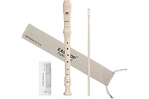 EAST TOP Kids 8-Hole Ivory Soprano Recorder Set with Accessories