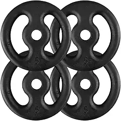 Kit 4 Anilhas de 5Kg Ferro Pintadas