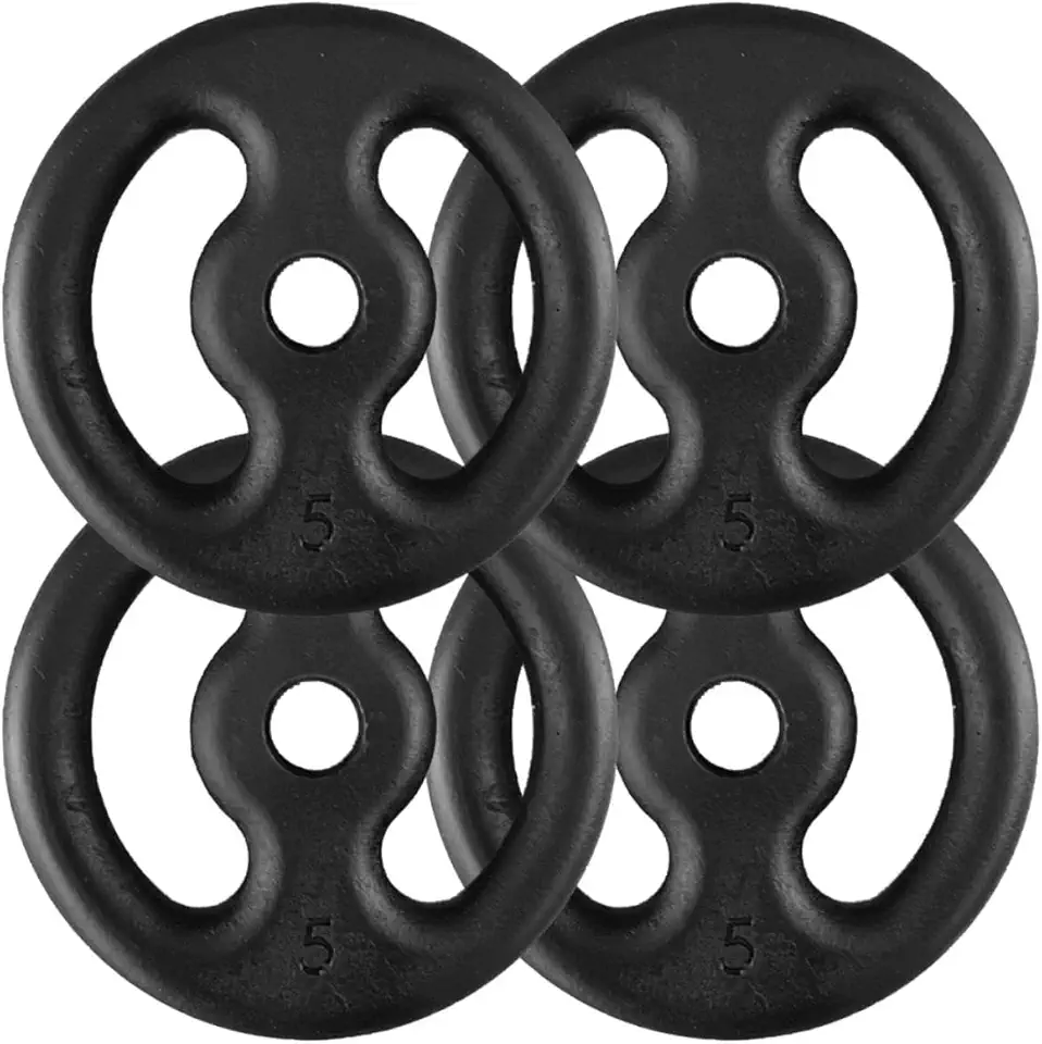 Kit 4 Anilhas de 5Kg Ferro Pintadas