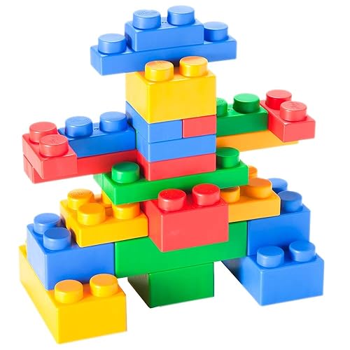 UNiPLAY Mix Soft Building Blocks - Juego de 24 piezas para el aprendizaje temprano del bebé, el desarrollo cognitivo y el juego creativo de niños