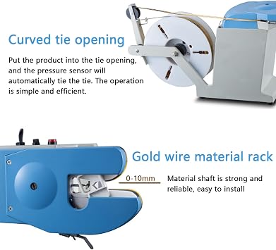 Semi-Automatic Tie Machine, 0.1-1.2mm Tie Size Knotting Machine, Induction Tie Gift Packaging Machine, With 1000m Gold Thread Bag Sealing Machine, Used For Gift Packaging And Strapping Bag Sealing