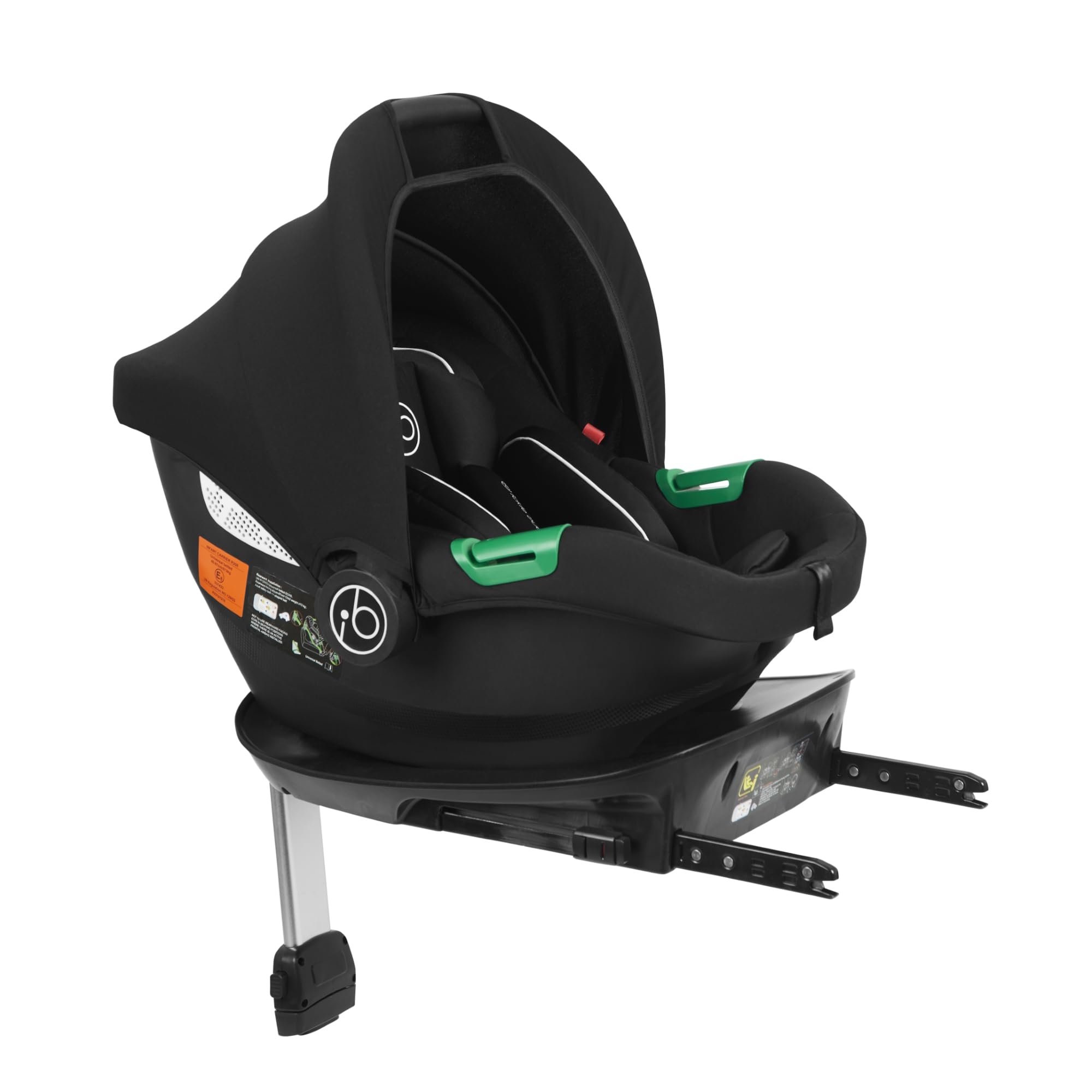 Ickle Bubba Fotelik samochodowy Cirrus i-Size z bazą ISOFIX - standard bezpieczeństwa R129, uderzenia boczne, lekki, zagłówek regulowany jedną ręką, kaptur UPF 50+ (Cirrus i-Size & ISOFIX base)