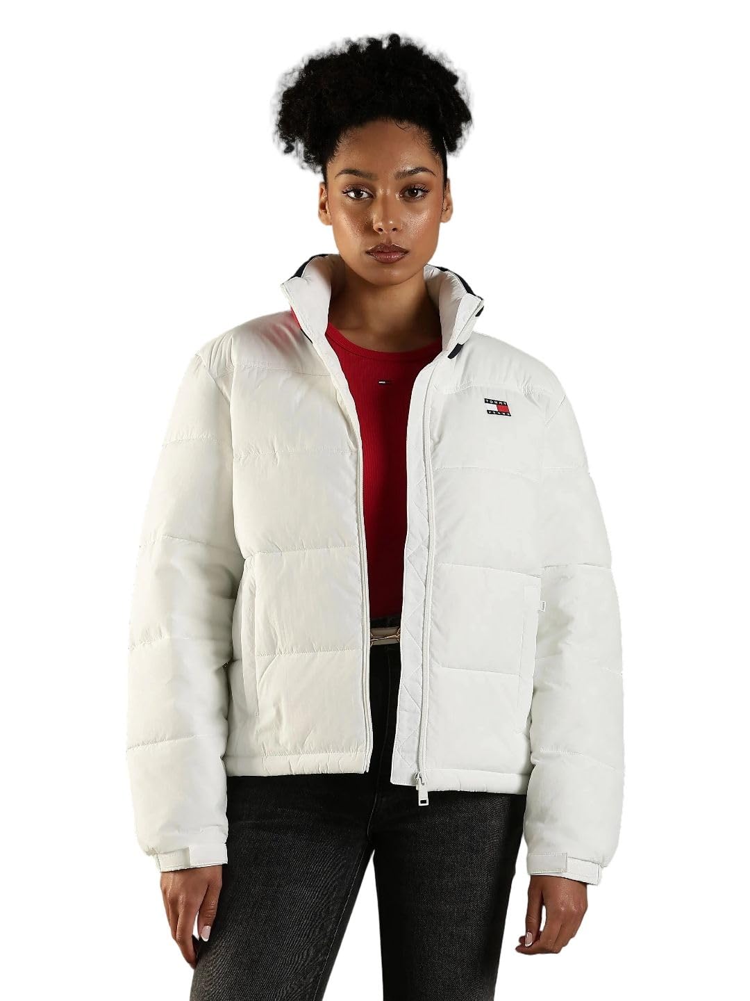 tommy hilfiger Relaxed fit nylon high-neck puffer jacket-picture-44