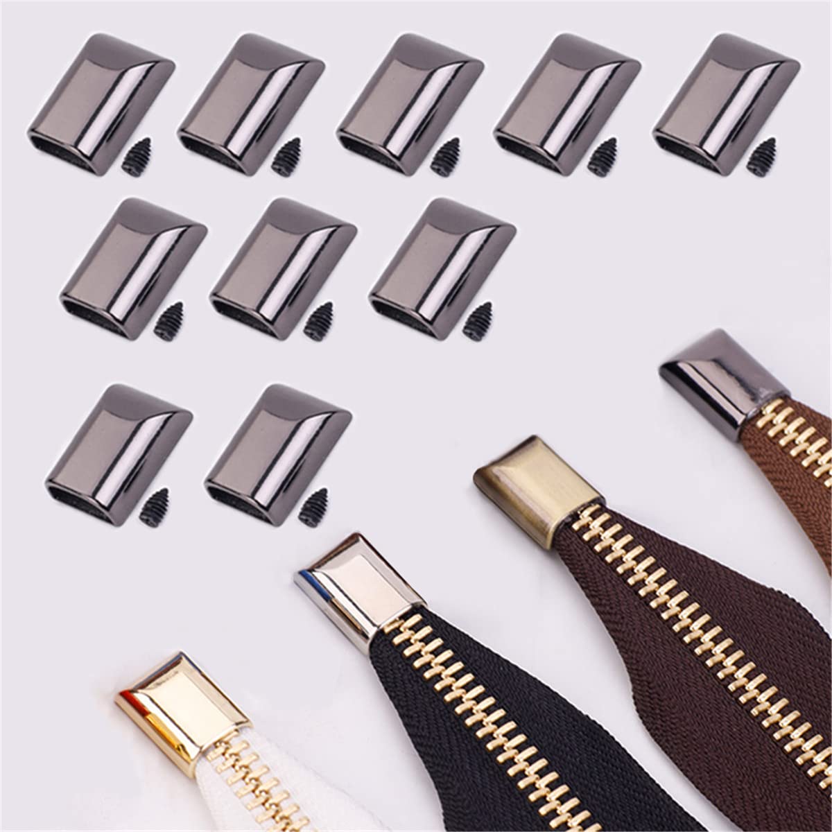 Amazon.com: Czsycdsf 10 Pcs Zipper Stoppers Ends Metal Zipper Tip