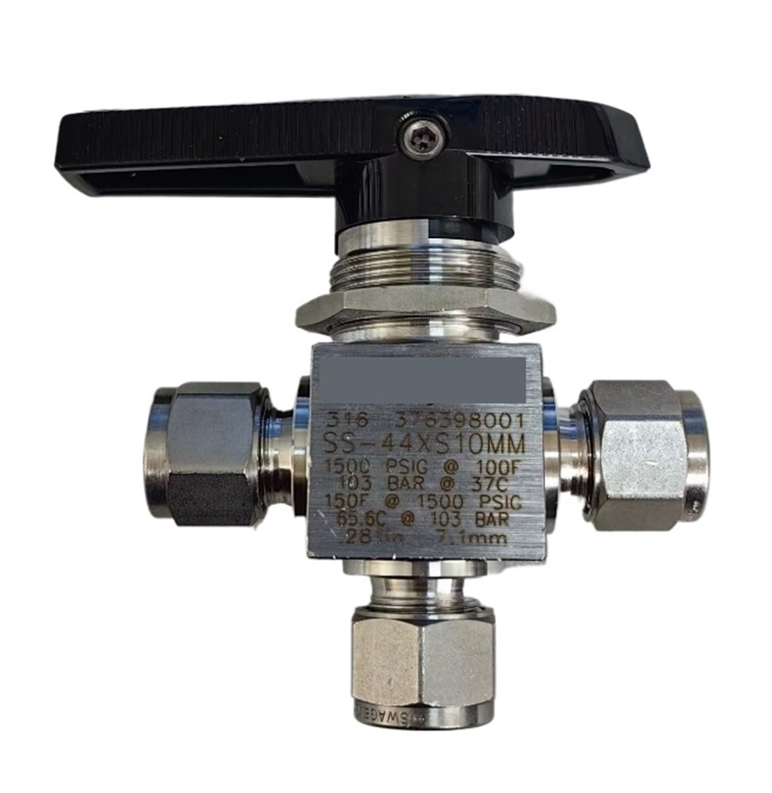 Hqdrcy One Color 3-Way Ball Valve Ss-44Xs10mm 10Mm For Industrial Automation