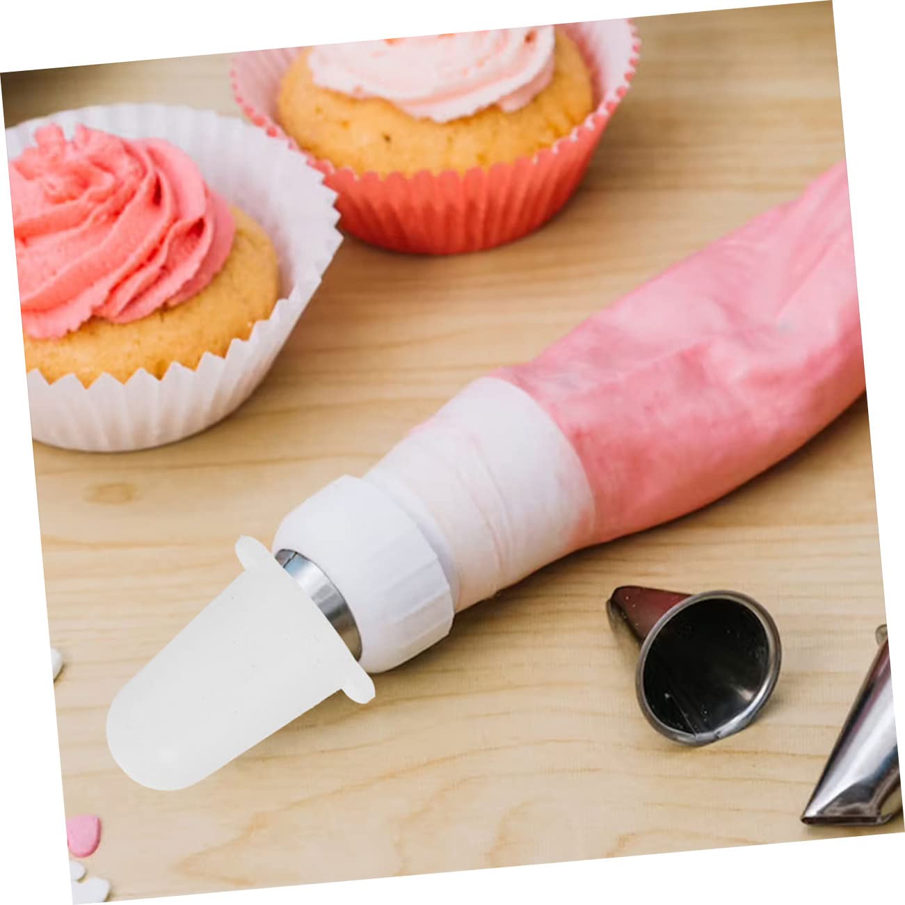 Cubiertas de Silicona para Boquillas de Pasteles, 6 Piezas Fuerte Adhesión y Diseño Anticaída para Decoración de Repostería Profesional