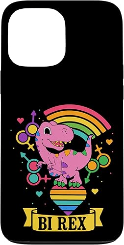 iPhone 13 Pro Max Bi Rex - Funda de orgullo bisexual de dinosaurio Dino T Rex