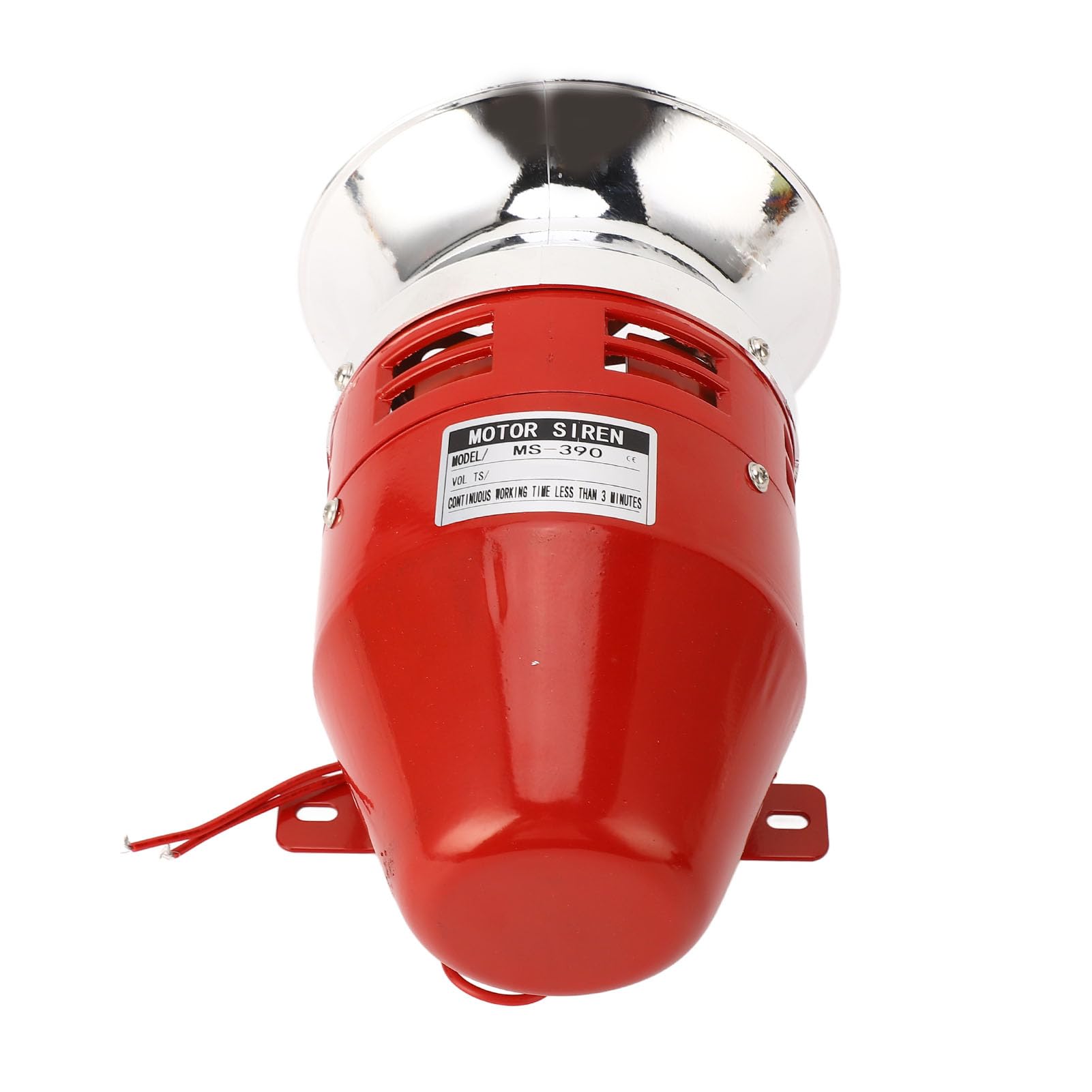 Sirena de Alarma de Motor Industrial de Acero Resistente con alimentación de 110 V CA con Acabado Rojo antioxidante, bocina de Advertencia de Emergencia de 130 dB y 40 W, para