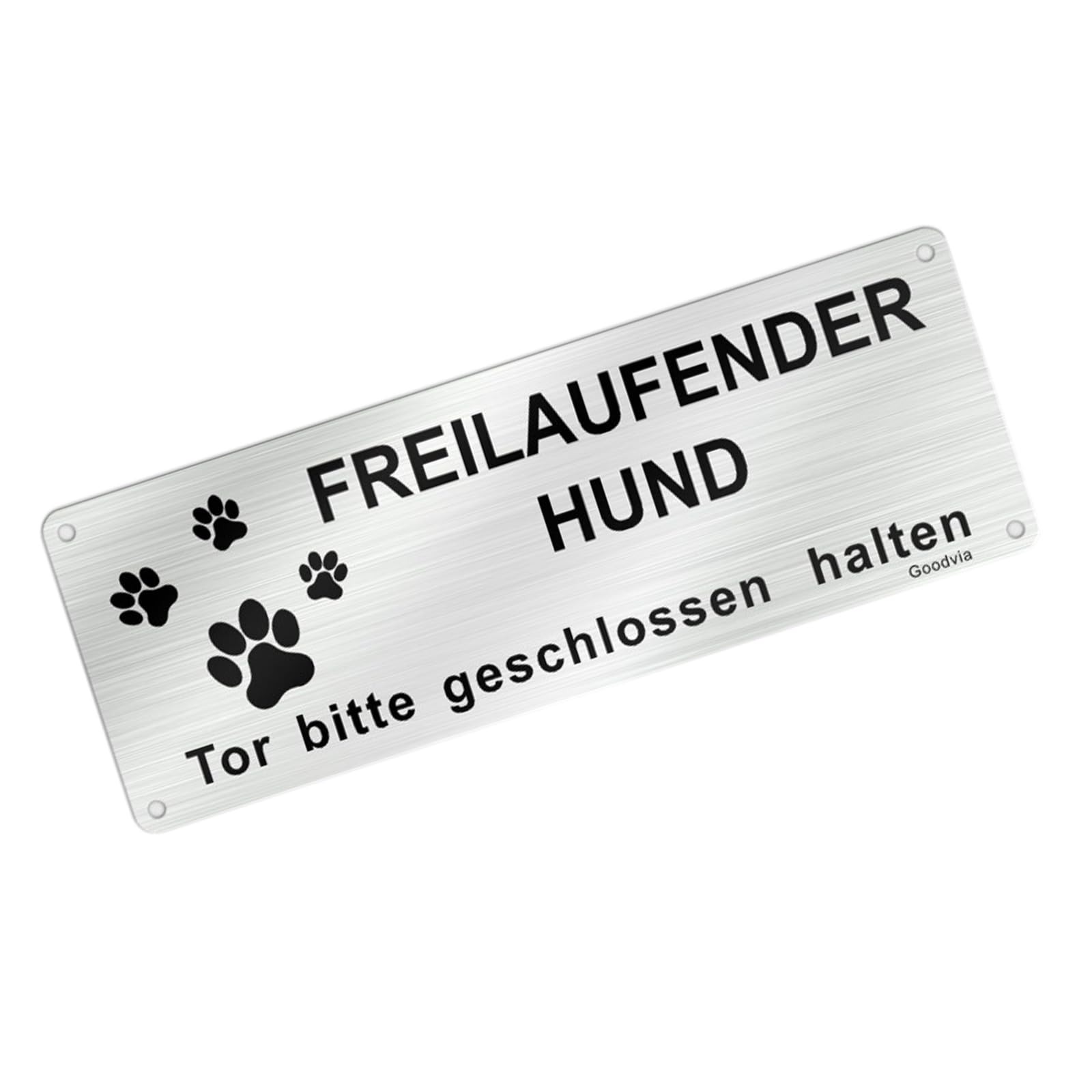 Buxuaaaa Warning Dog Sign Aluminium Plaques 25x10cm Weather Resistant Waterproof Beware Dog Caution Sign for Garden and Yard Wall Outdoor