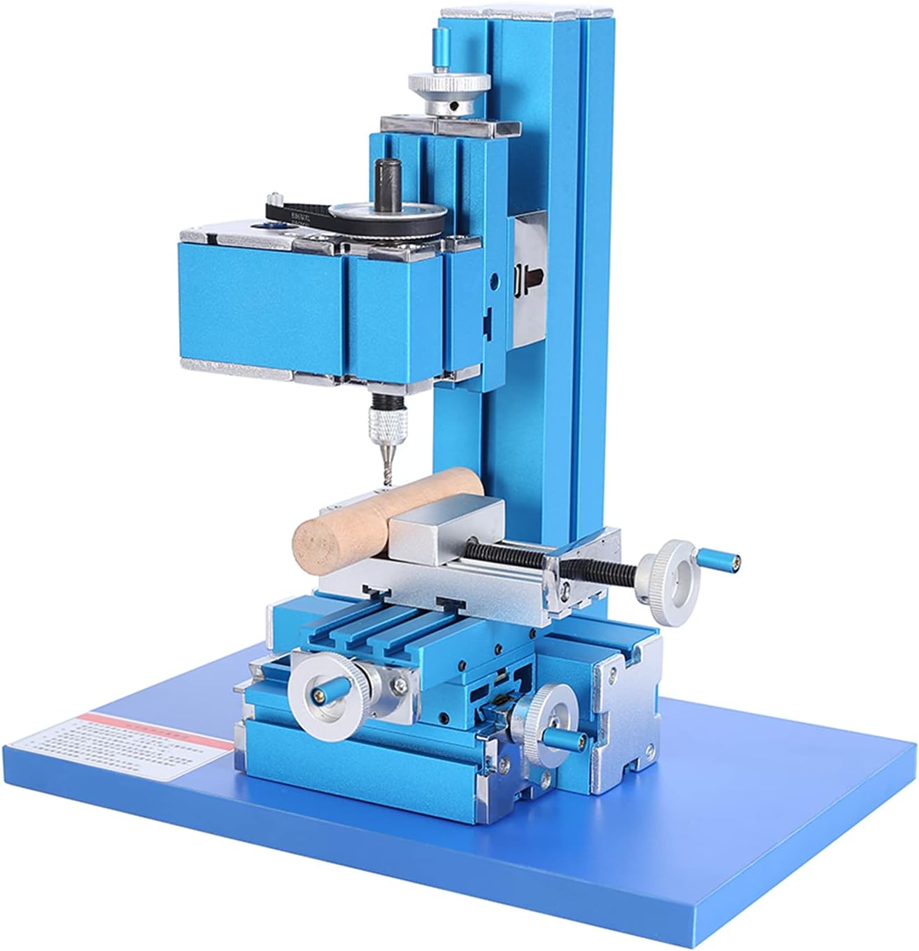 TOPCHANCES DIY Mini Metal Wood Turning Lathe Machine Model Tool Woodworking Power Tool Machinery AC100~240V