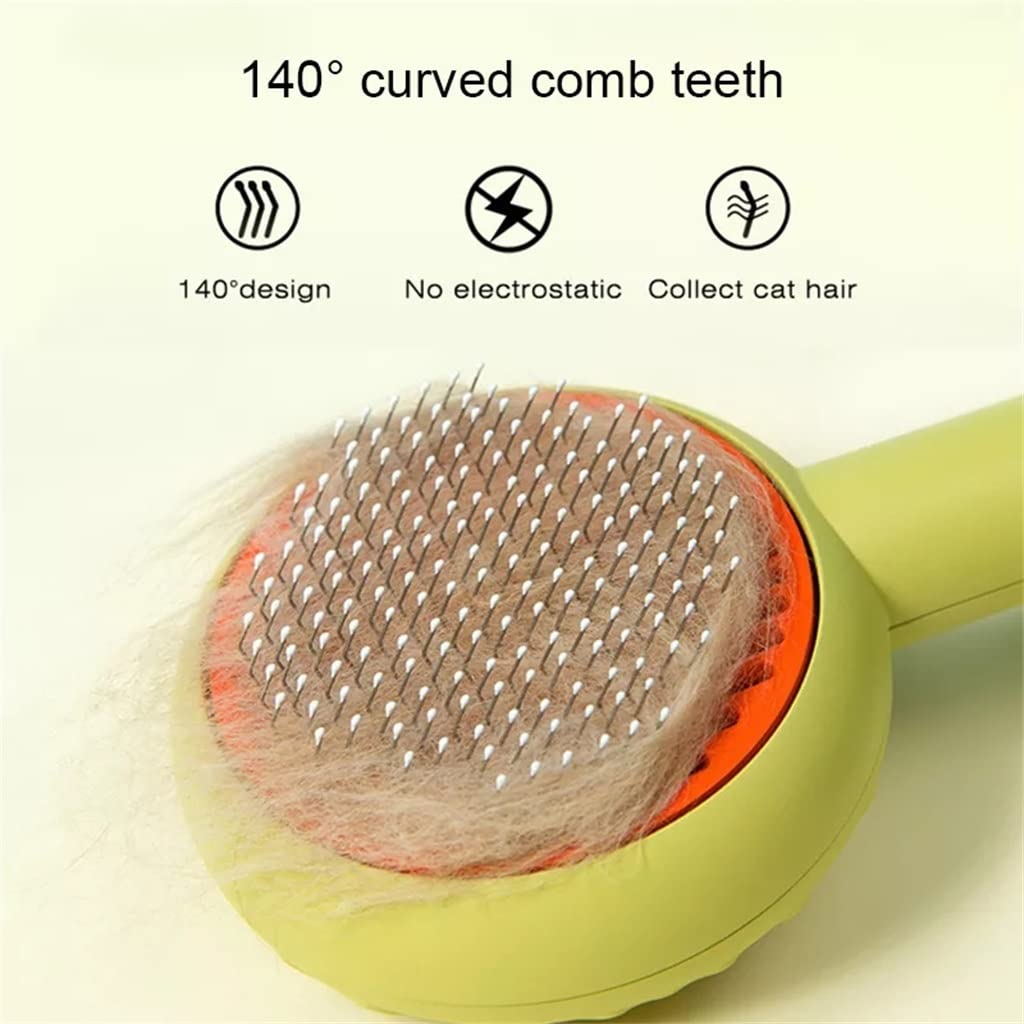 Pet Groomer Peine Perro Depilación Cepillo Cepillo De Cuidado Perro De Pelo Largo Peine Autolimpiante Suministros Para Mascotas Suministros Para Perros (Color : B, Size : One Size) (B One Size)