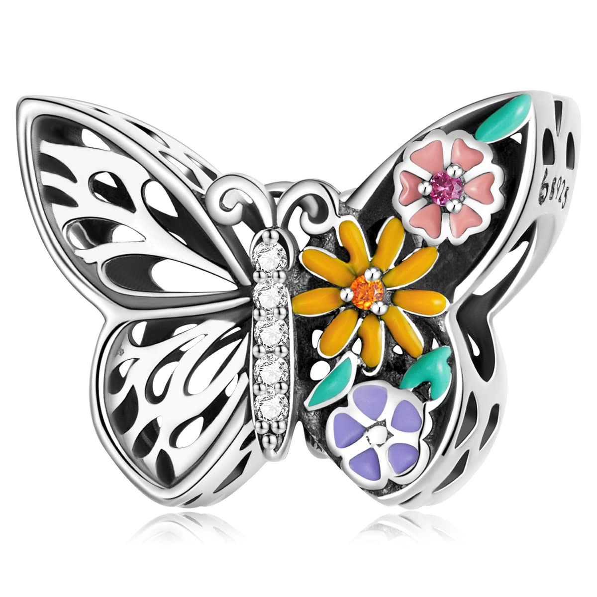 Butterfly Dragonfly Cat Charm for Bracelet Cute Animal Collection Bead & Charm for Women Girls 925 Sterling Silver Pendant & Dangle Charm Jewelry for Bracelet and Necklace .-image-36