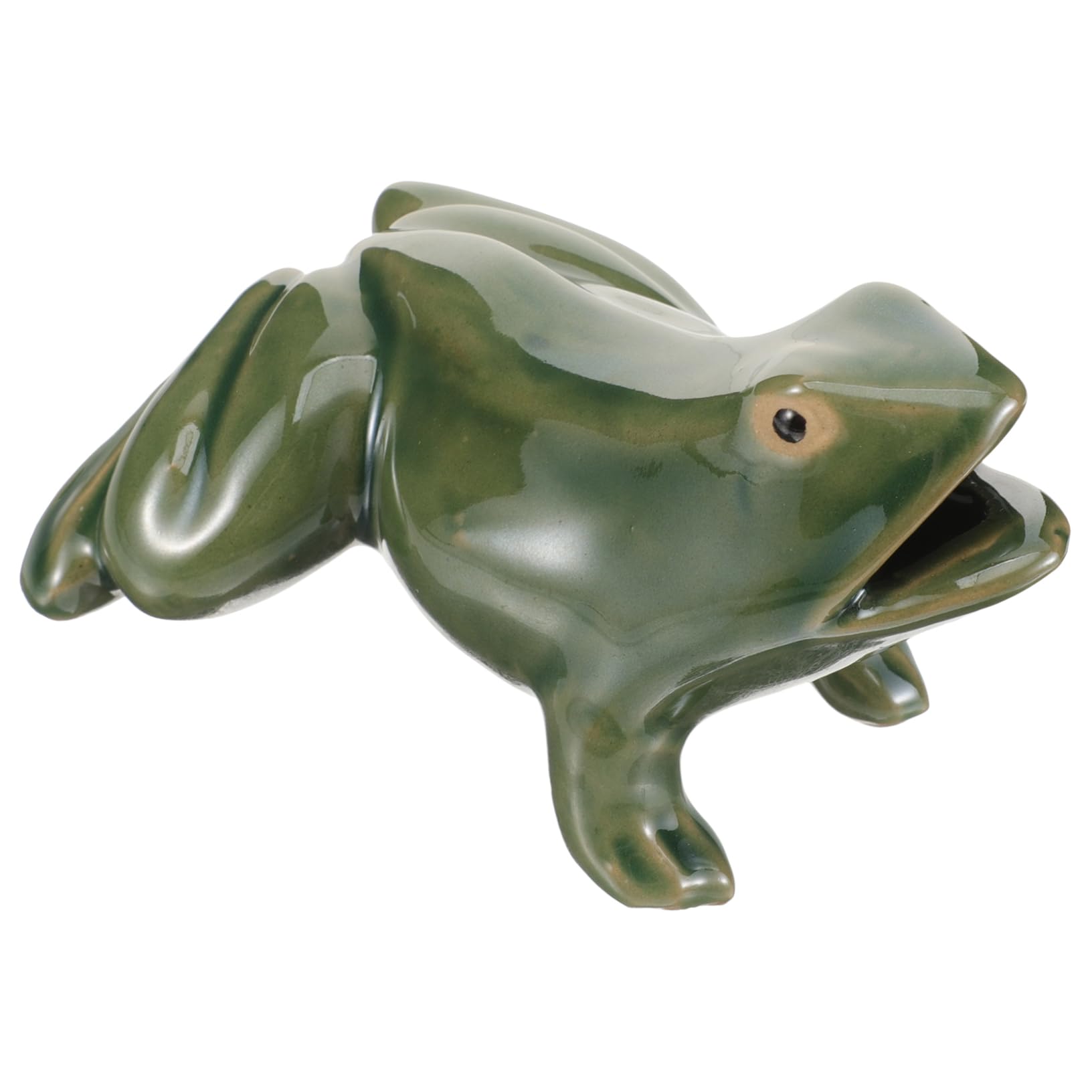 CIMAXIC Circulating Fountain Decor Ceramic Frog Waterfall Frog for Outdoor Garden